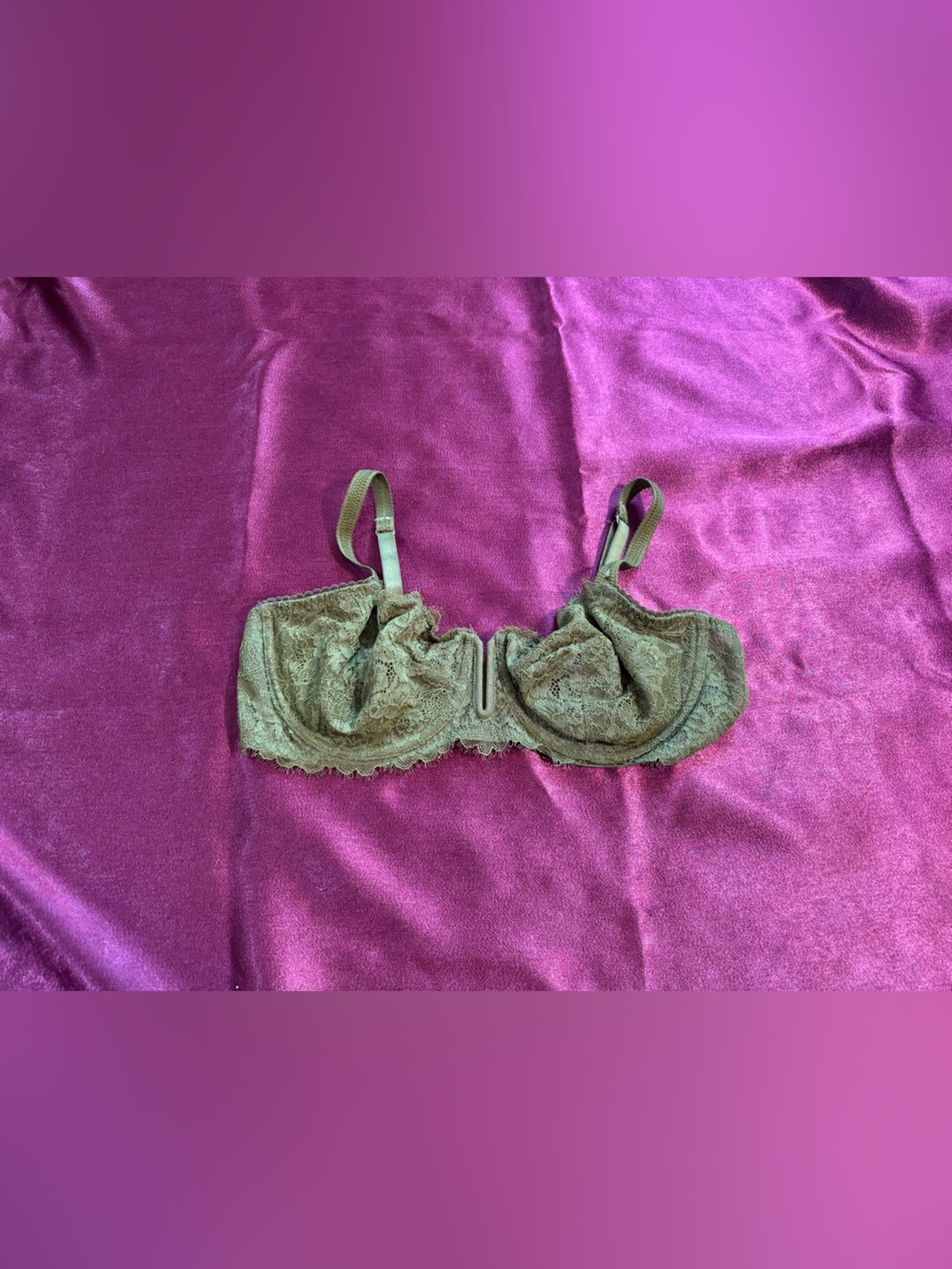 Auden Olive Green Lace Underwire Bra